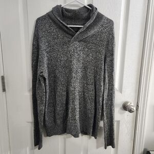 Marc Anthony luxery blend slim fit cowl neck gray sweater minimalist men LG